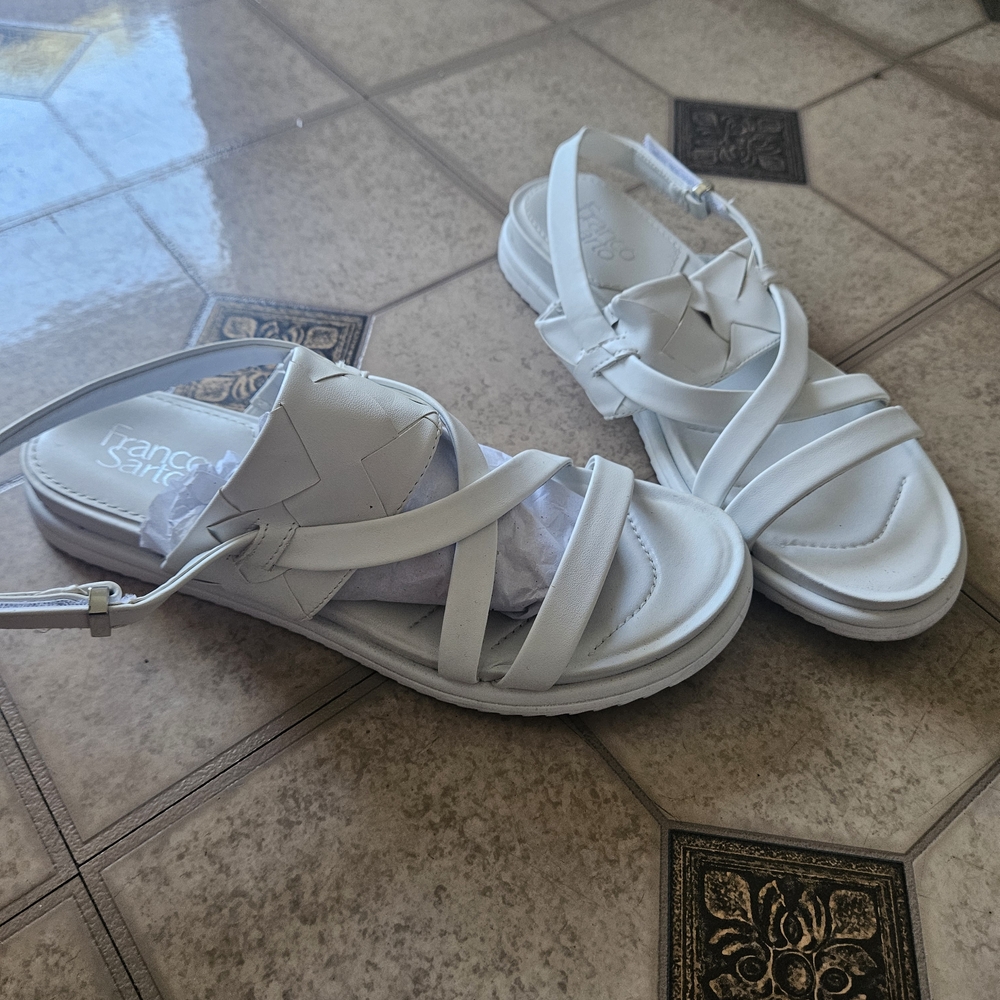New Franco Sarto White Women's Sandals